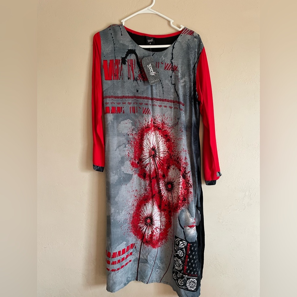 Soch Kurta size XL new with tags. Red, grey, black and white.